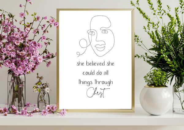 She Believed She Could Do All Things Through Christ | Print Only - Auxano Life