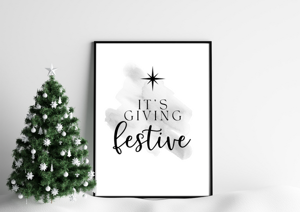 It’s giving festive christmas print poster decoration