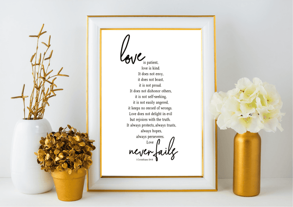 Love Is.. Scripture | Decor Print - Auxano Life