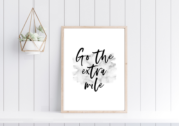 Go The Extra Mile | Motivational Poster | Print Only - Auxano Life
