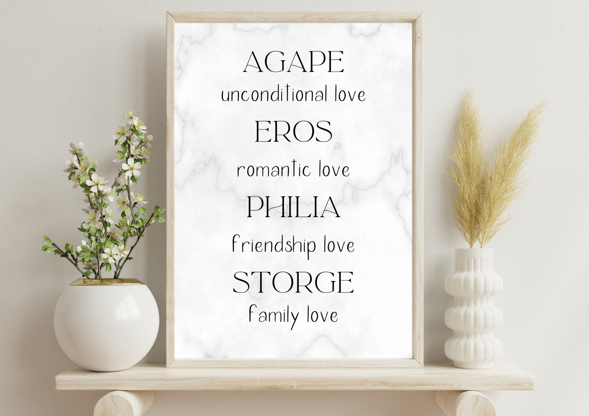 4 Types of Love in Greek | Print Only - Auxano Life