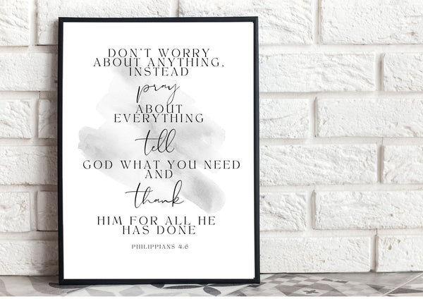 Don’t Worry - Philippians 4:6 | Print Only - Auxano Life