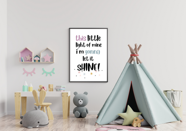 This Little Light of Mine | Growth Mindset | Kids Decor Print - Auxano Life