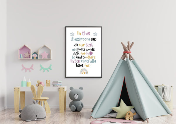 In this Classroom We… | Kids Growth Mindset | School Posters | Print - Auxano Life