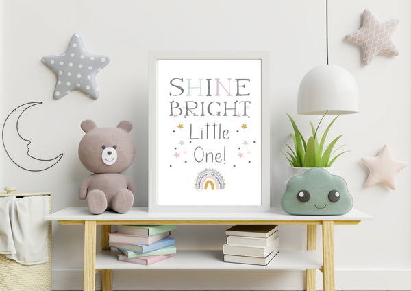 Shine Bright Little One | Kids Decor Print - Auxano Life
