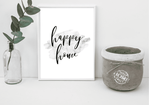 Happy Home | Decor Print, Wall Art - Auxano Life