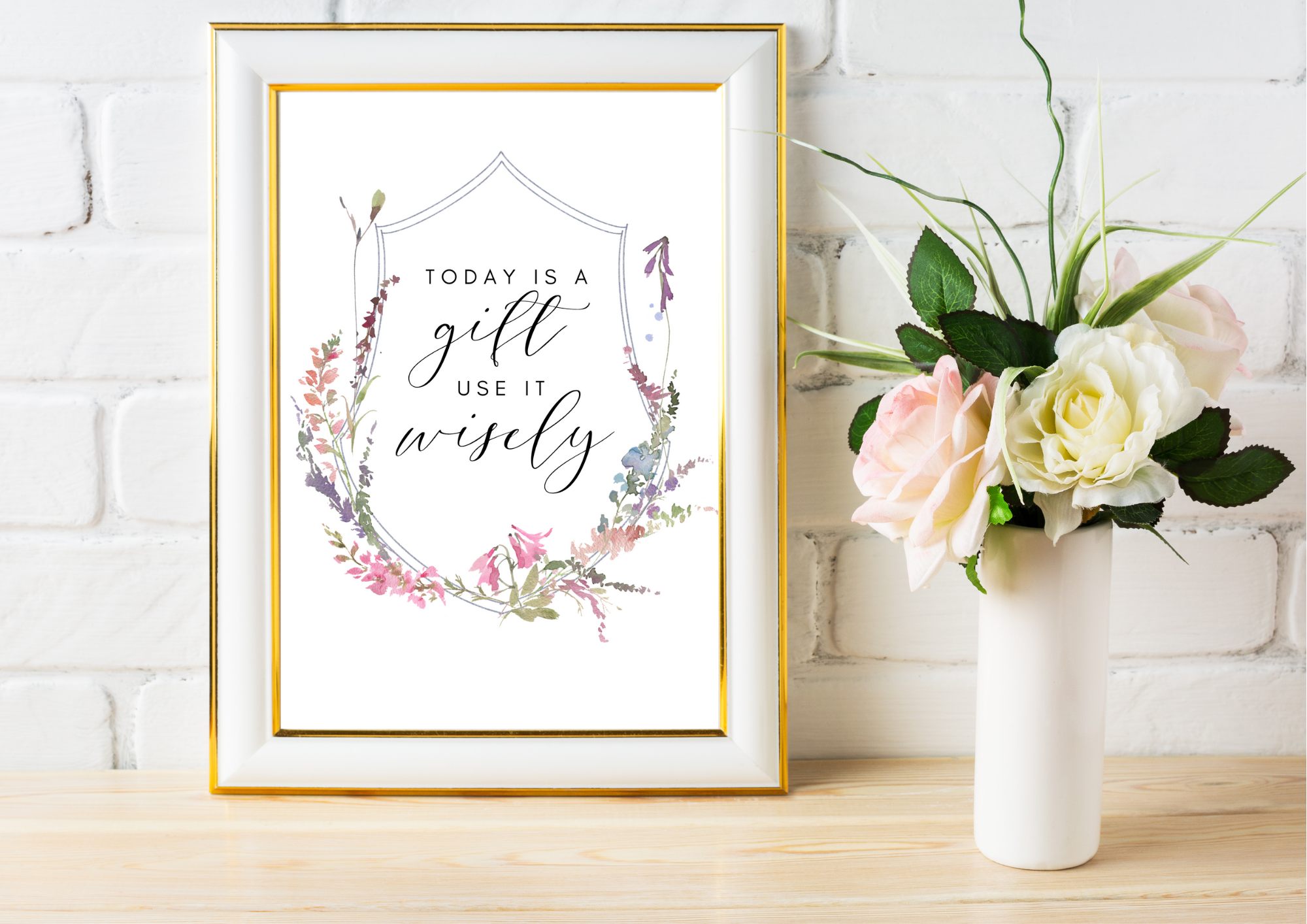 Today is a Gift, Use it Wisely | Decor Print, Wall Art - Auxano Life