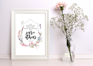 Use Your Gifts to Serve Others | Decor Print, Wall Art - Auxano Life